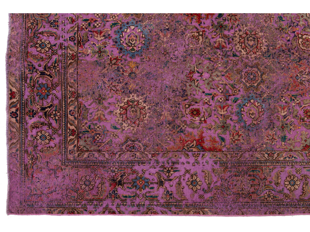 Antique Overdyed Wool Rug 7 X 10