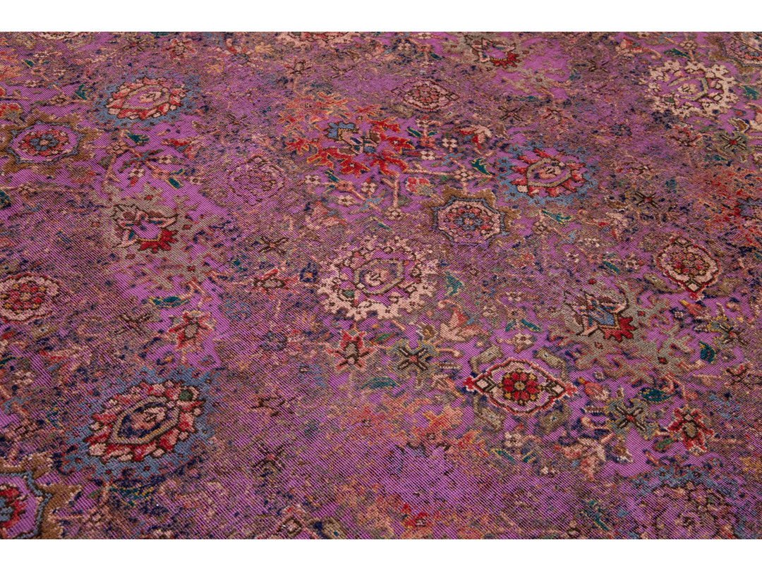 Antique Overdyed Wool Rug 7 X 10