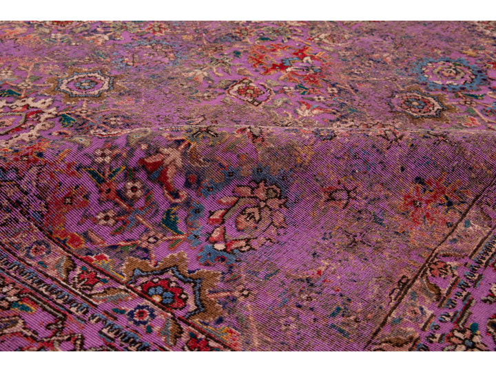 Antique Overdyed Wool Rug 7 X 10