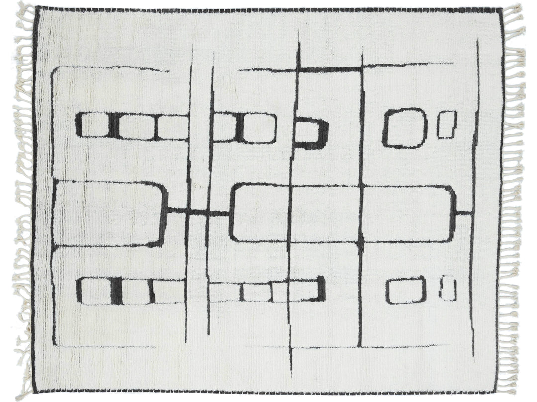 Modern Safi Collection Wool Rug 9 X 12