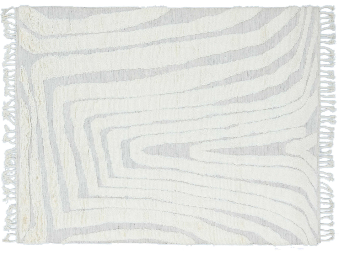 Modern Safi Collection Wool Rug 8 X 10
