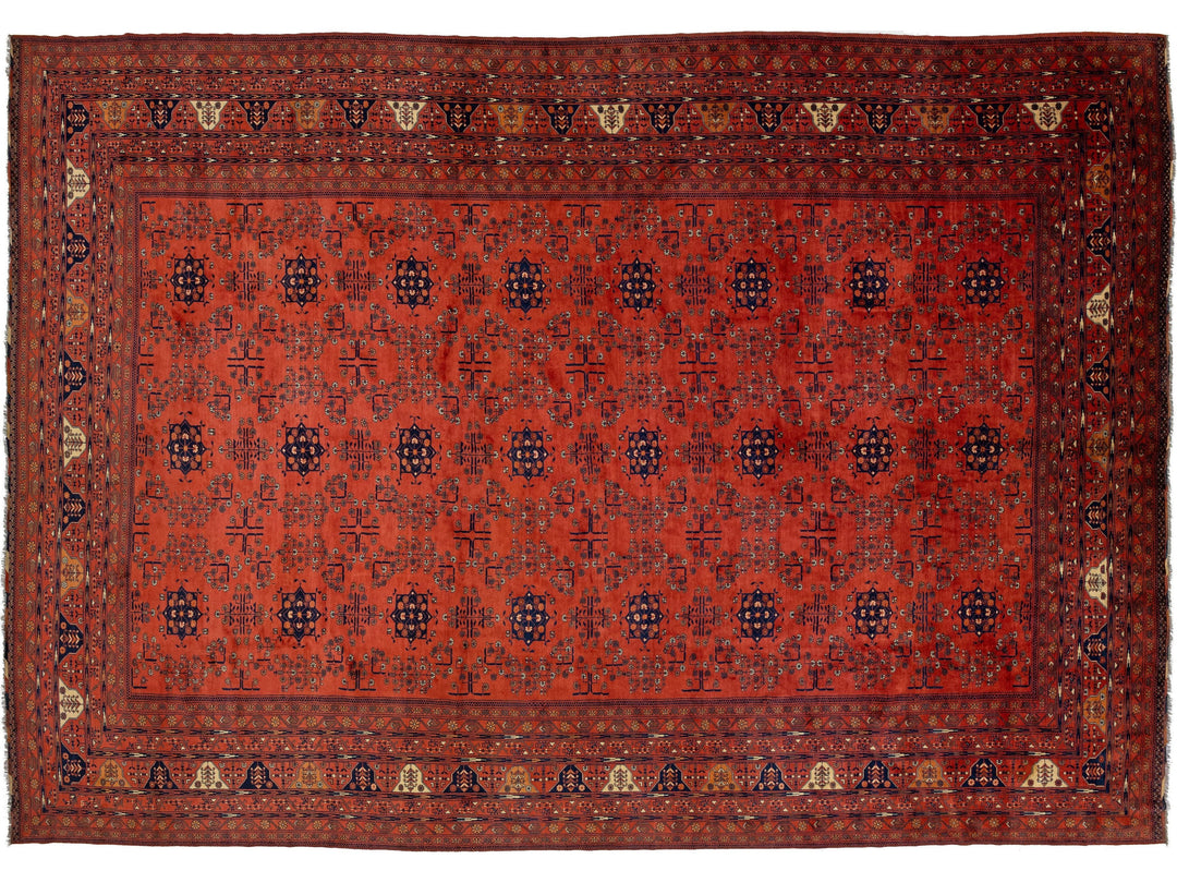 Vintage Afghan Wool Rug 13 X 19