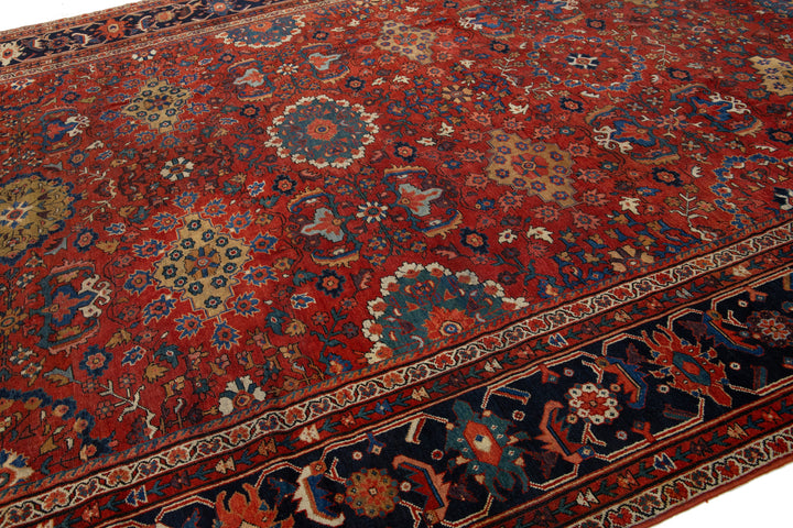 Antique Persian Sultanabad Wool Rug 11 X 20