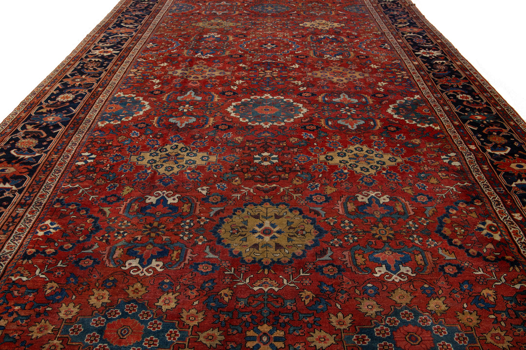Antique Persian Sultanabad Wool Rug 11 X 20