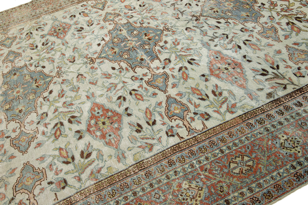 Antique Mahal Wool Rug 9 X 12