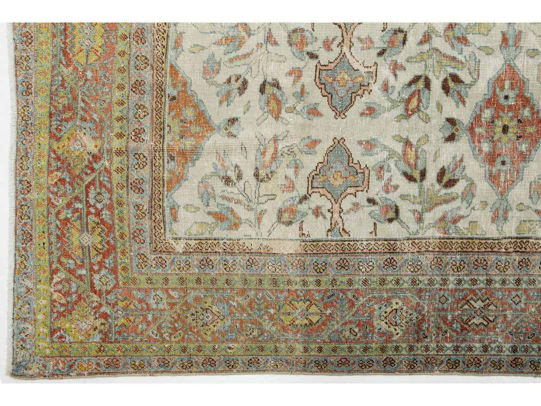 Antique Mahal Wool Rug 9 X 12