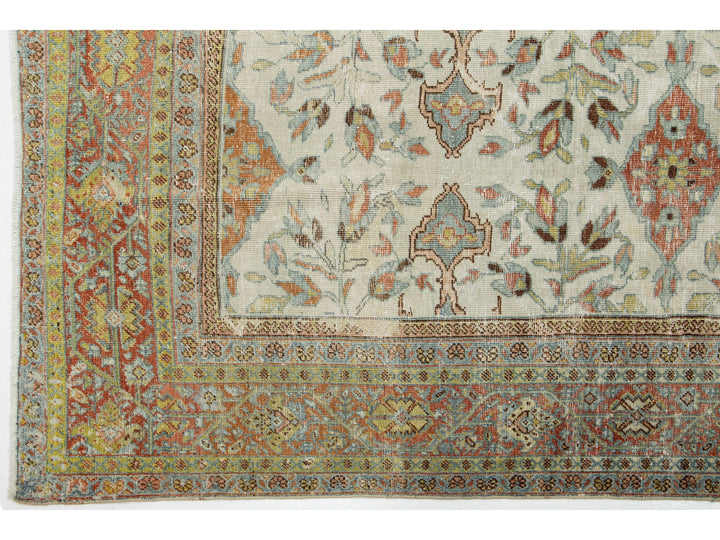 Antique Mahal Wool Rug 9 X 12