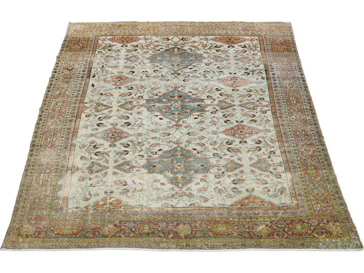 Antique Mahal Wool Rug 9 X 12