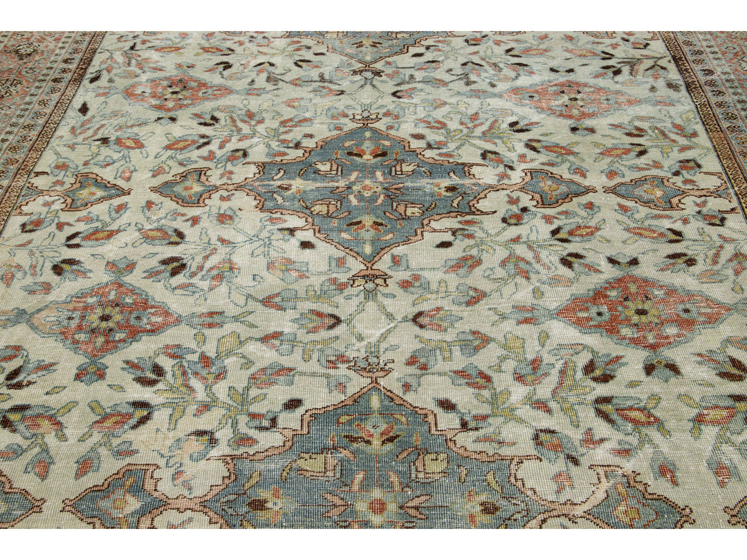 Antique Mahal Wool Rug 9 X 12