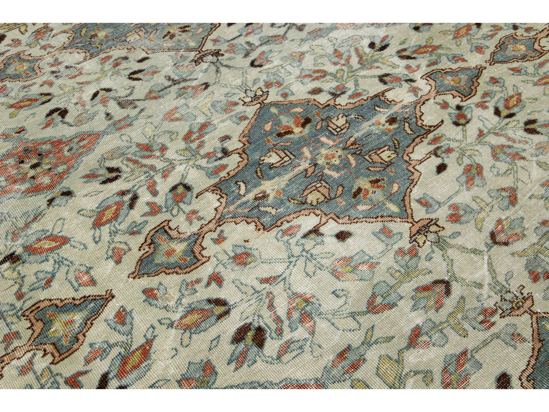 Antique Mahal Wool Rug 9 X 12