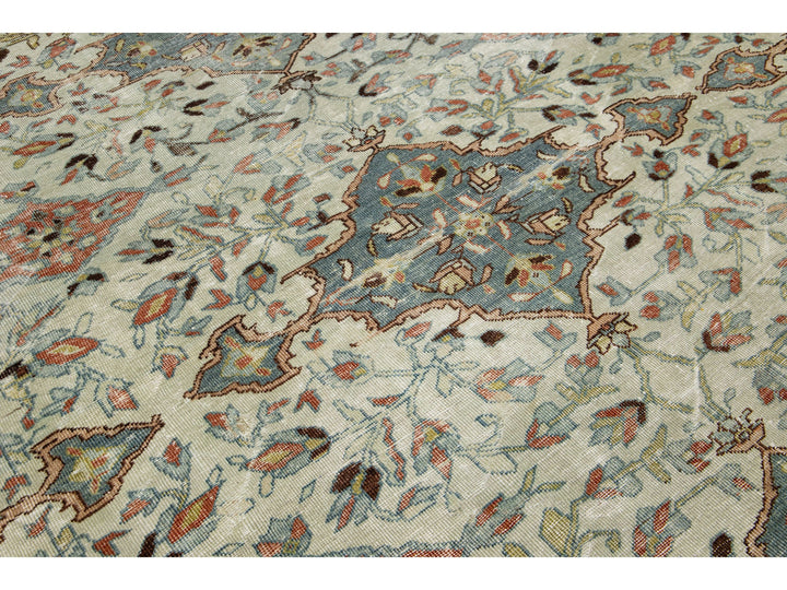 Antique Mahal Wool Rug 9 X 12