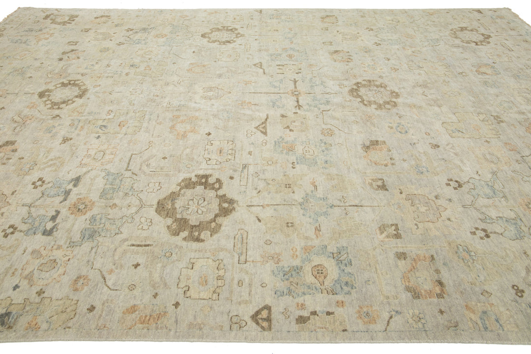Modern Artisan Indian Wool Rug 10 X 14