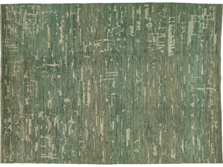 Modern Moroccan Wool Rug 10 X 14