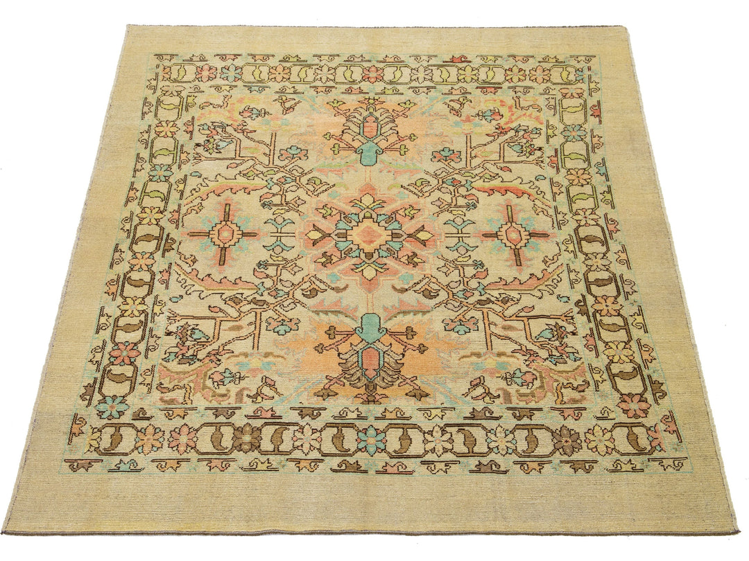Contemporary Revival Wool Rug 7 X 9