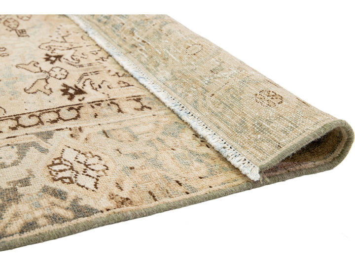 Antique Heriz Wool Rug 7 X 9