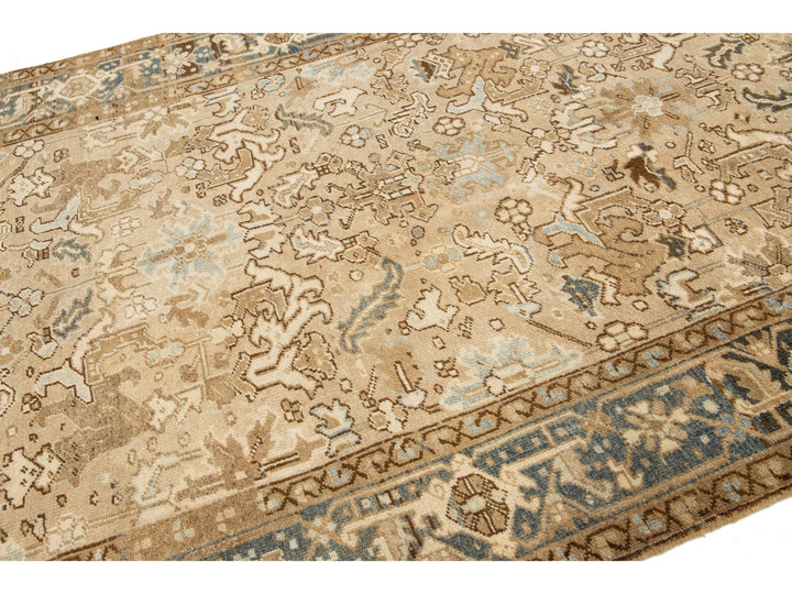 Antique Heriz Wool Rug 6 X 9