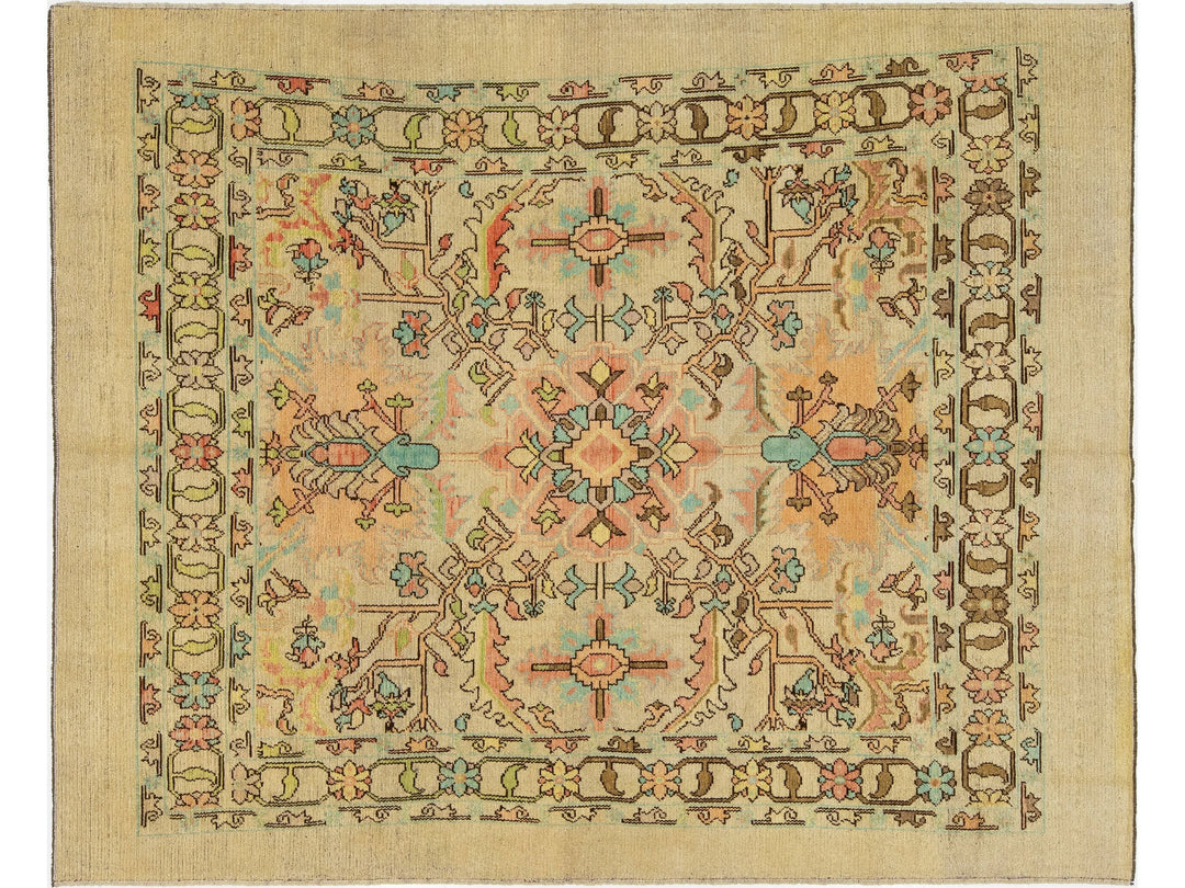 Contemporary Revival Wool Rug 7 X 9