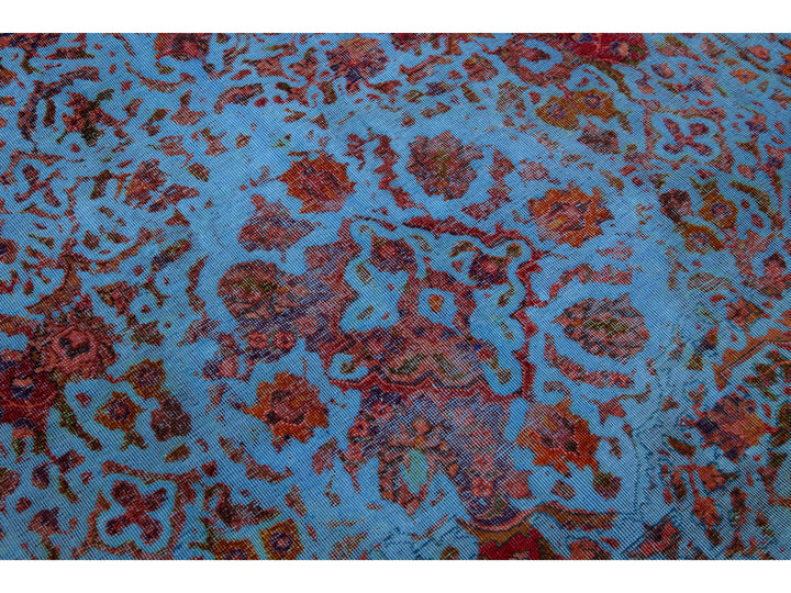 Vintage Overdyed Wool Rug 5 X 6