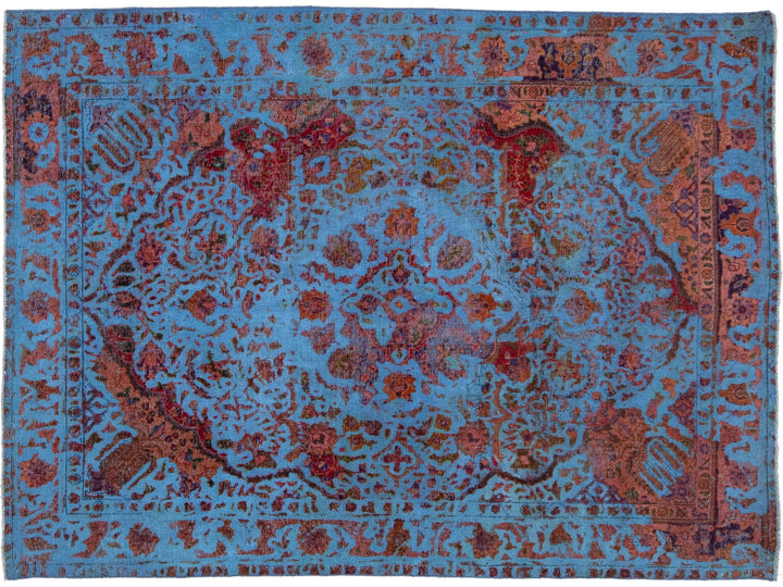 Vintage Overdyed Wool Rug 5 X 6