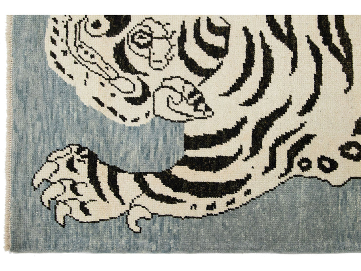 Modern Tiger Wool Rug 5 X 7