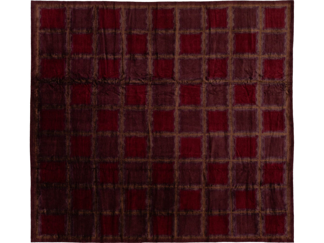 Modern Tibetan Wool and Silk Rug 15 X 15