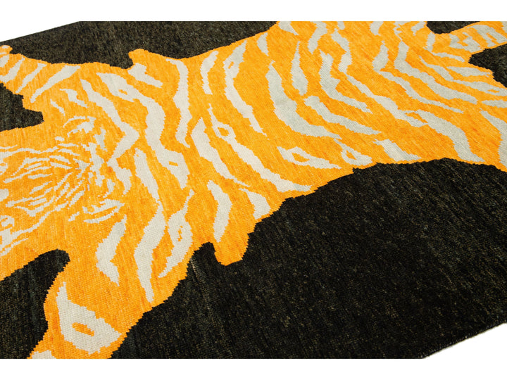 Modern Tiger Wool Rug 6 X 8