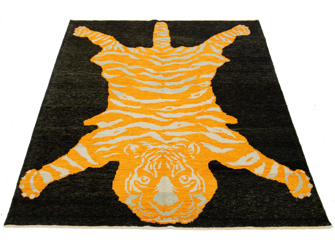 Modern Tiger Wool Rug 6 X 8