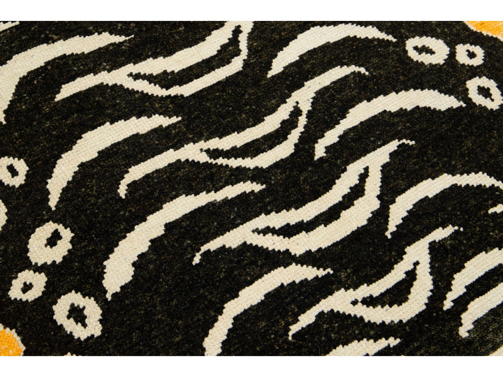 Modern Tiger Wool Rug 5 X 7