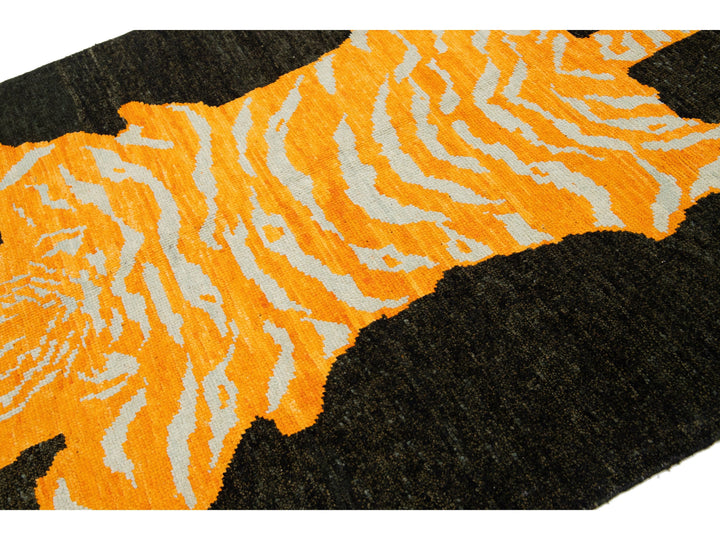 Modern Tiger Wool Rug 5 X 7