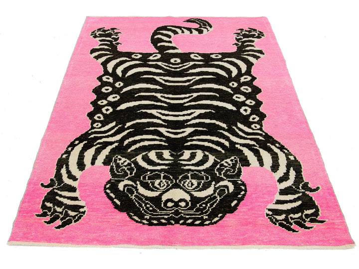 Modern Tiger Wool Rug 5 X 7