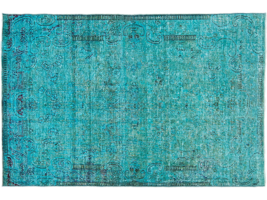 Vintage Overdyed Wool Rug 4 X 6