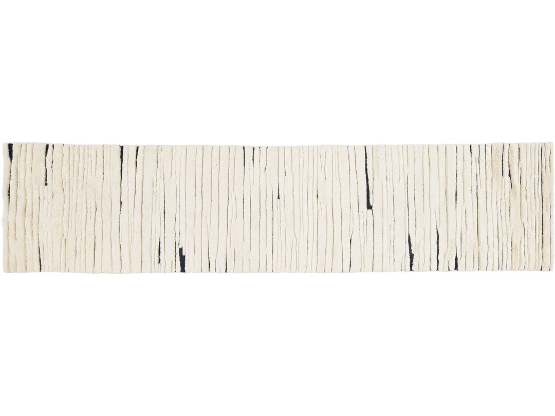 Modern Moroccan Wool Runner 3 X 12