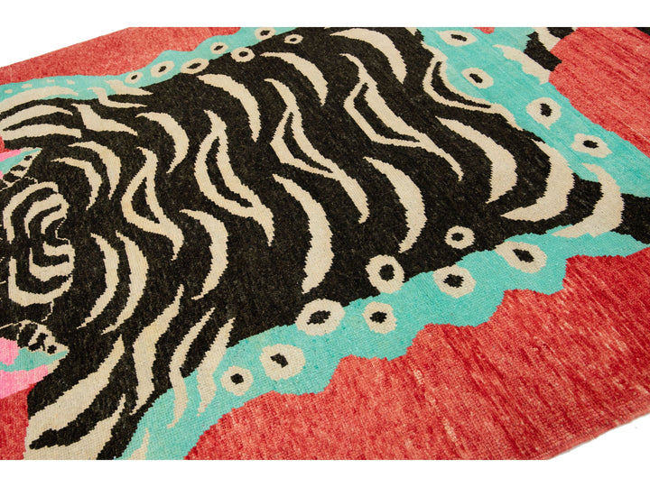 Modern Tiger Wool Rug 7 X 10