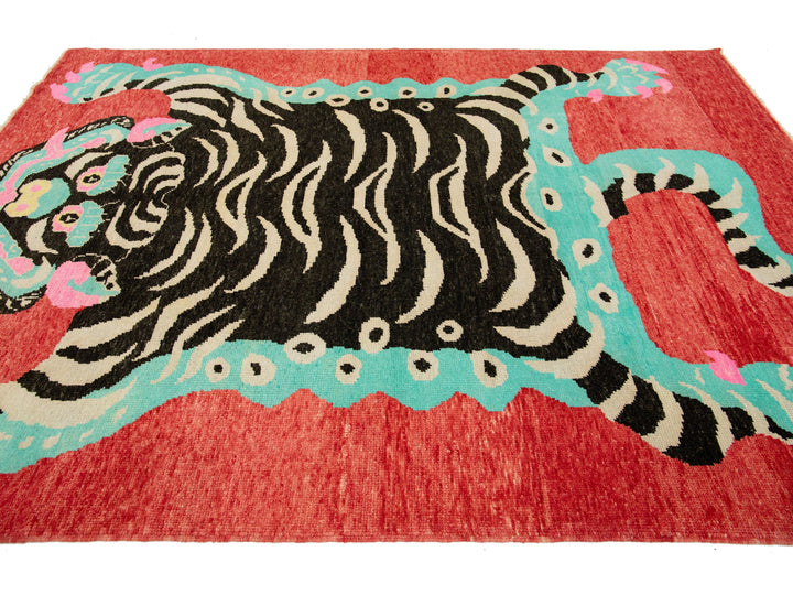 Modern Tiger Wool Rug 7 X 10