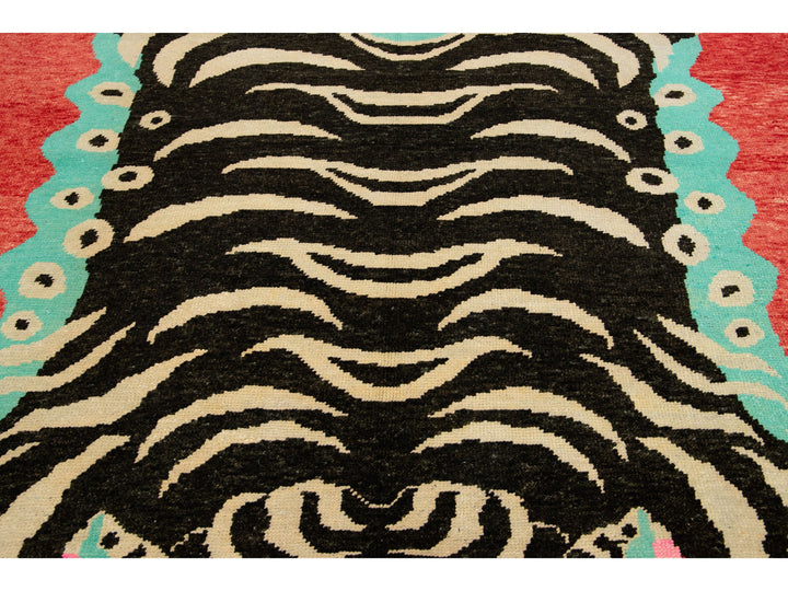 Modern Tiger Wool Rug 7 X 10