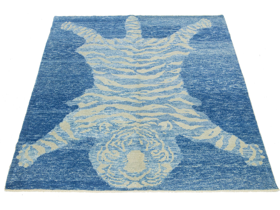 Modern Tiger Wool Rug 6 X 8