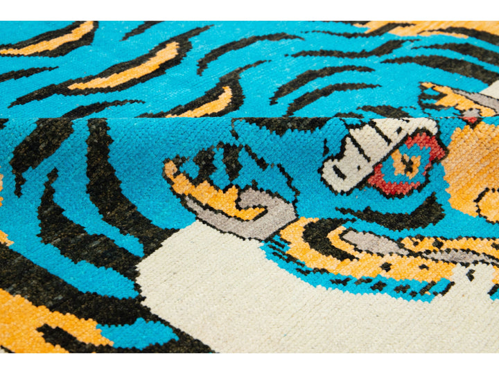 Modern Tiger Wool Rug 5 X 7