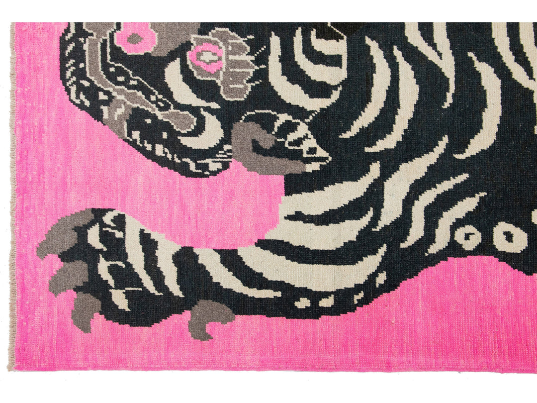 Modern Tiger Wool Rug 7 X 10