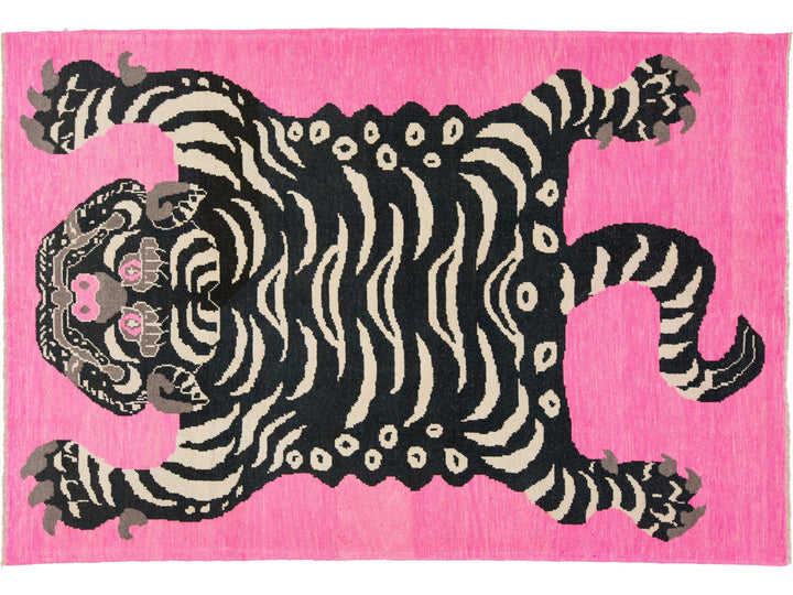 Modern Tiger Wool Rug 7 X 10