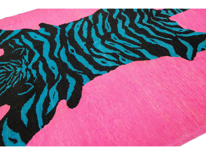 Modern Tiger Wool Rug 8 X 11