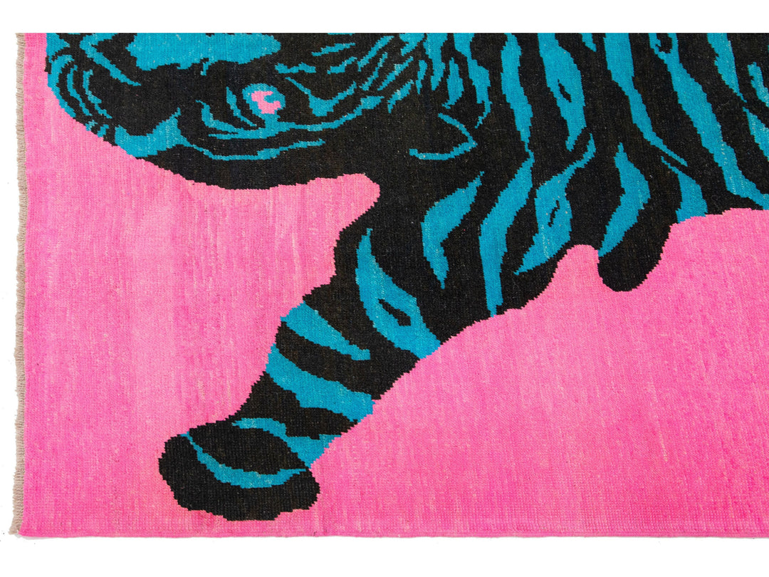 Modern Tiger Wool Rug 8 X 11