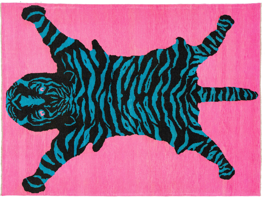 Modern Tiger Wool Rug 8 X 11