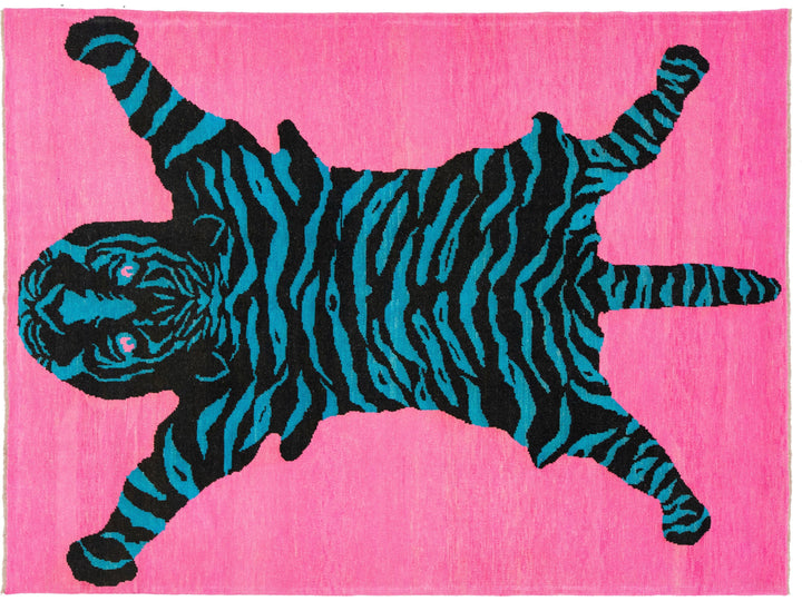 Modern Tiger Wool Rug 8 X 11