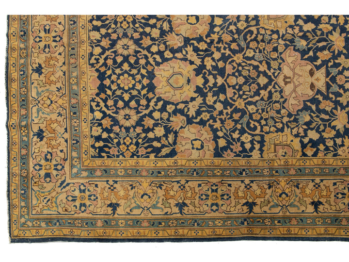 Antique Persian Tabriz Wool Rug 11 X 12