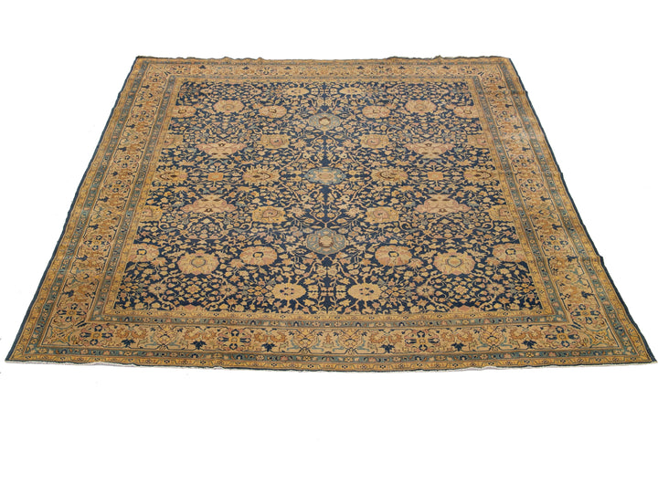 Antique Persian Tabriz Wool Rug 11 X 12