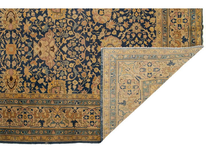 Antique Persian Tabriz Wool Rug 11 X 12