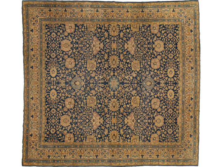 Antique Persian Tabriz Wool Rug 11 X 12
