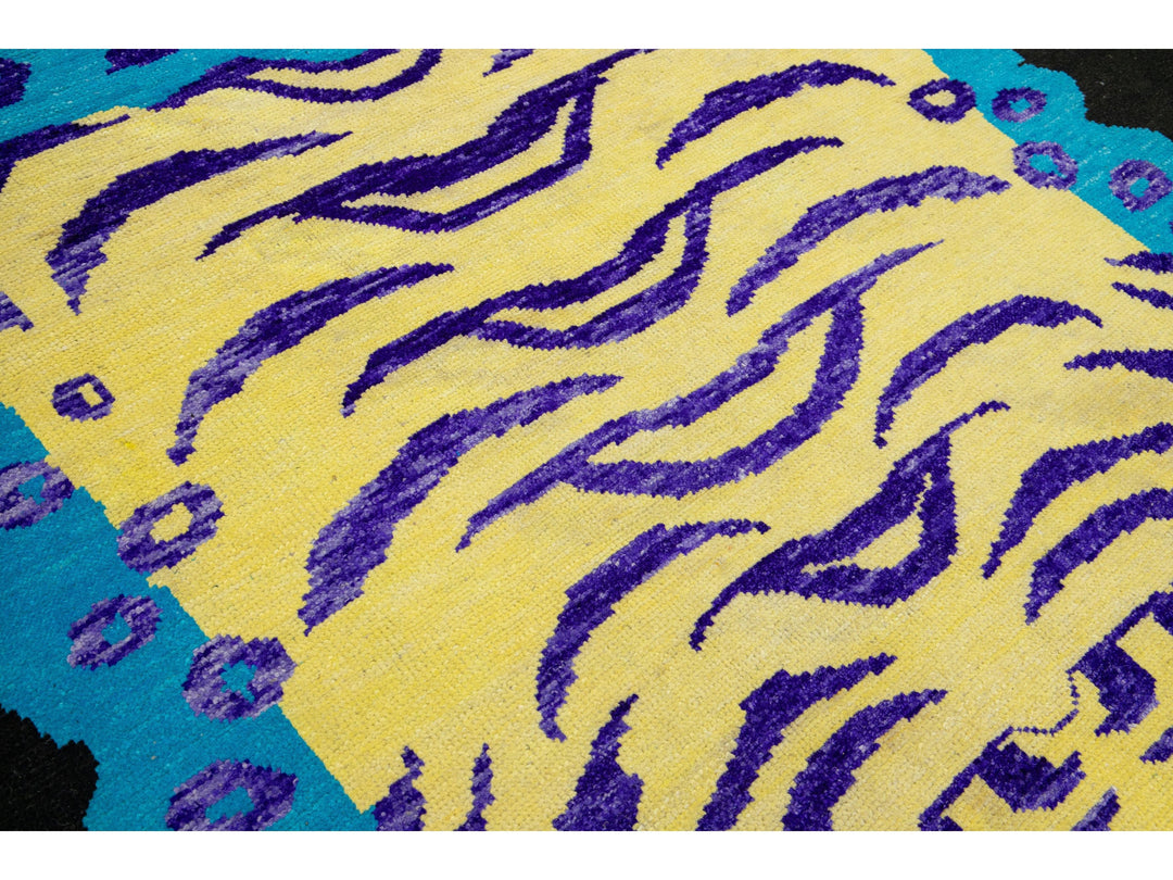 Modern Tiger Wool Rug 7 X 10
