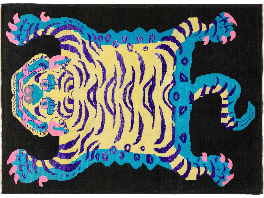 Modern Tiger Wool Rug 7 X 10