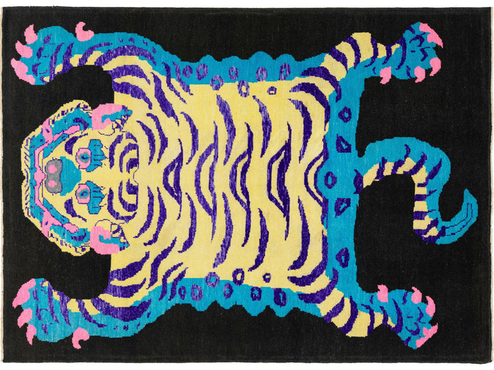 Modern Tiger Wool Rug 7 X 10